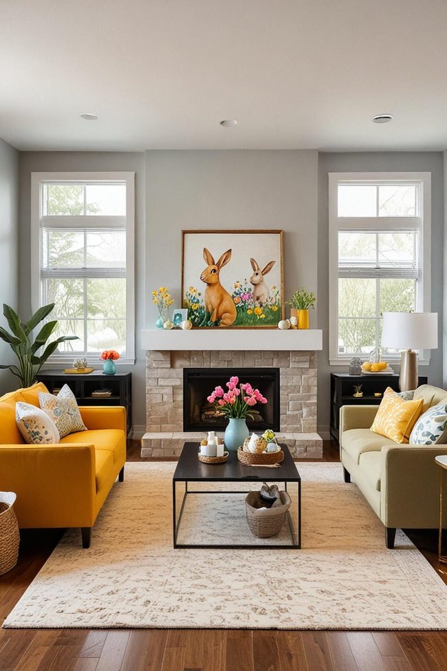 Pastel Artwork Easter Sitting Room