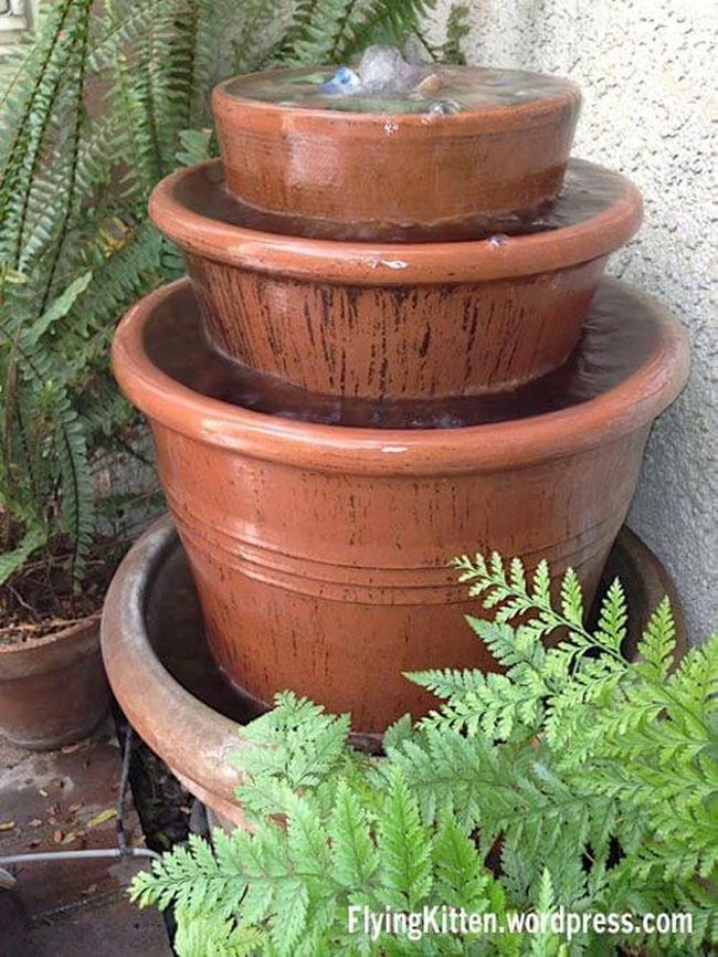 Cascading Clay Water Feature