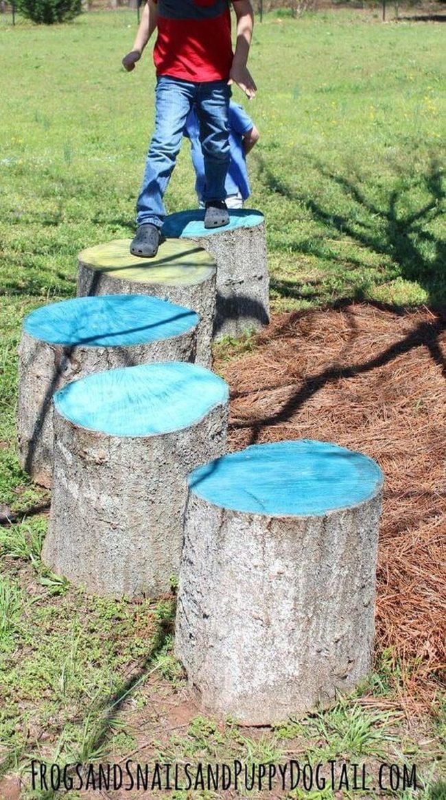 Painted Logs Spark Outdoor Joy
