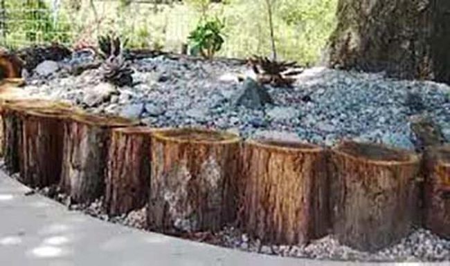 Natural Log Retaining Walls