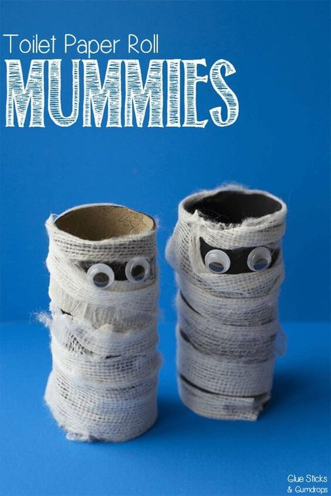White Gauze Mummy Craft