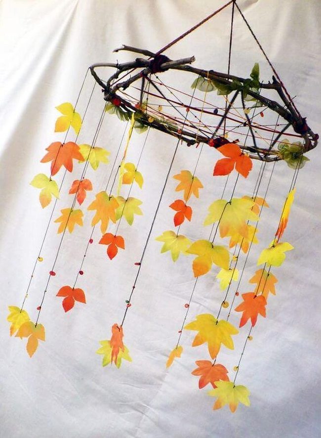 Orange And Yellow Leaf Mobile