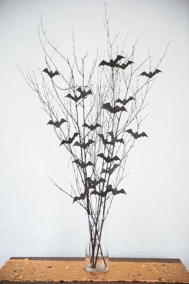 Black Bats On Natural Branches