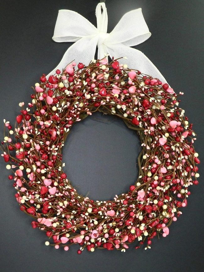 Red Heart Candy Wreath