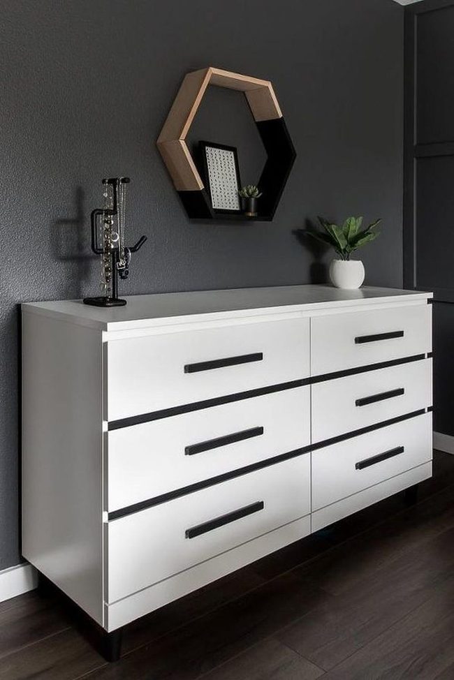 Black And White Art Deco Dresser