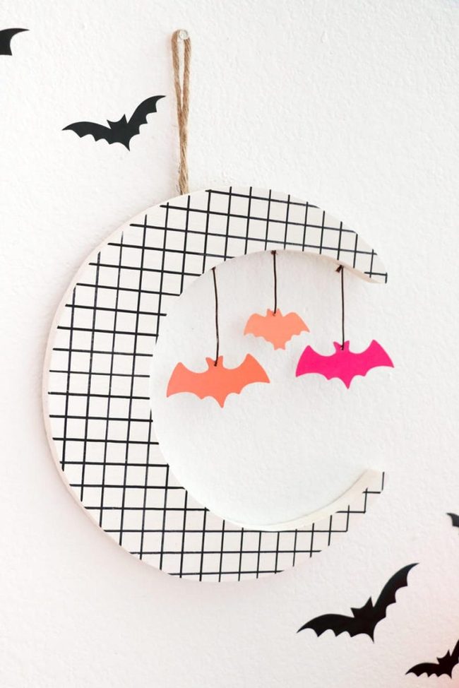 Orange Pink Bats Black Grid