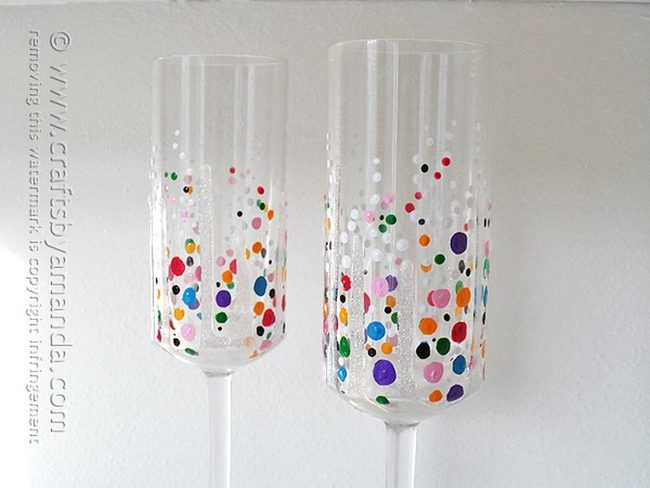 Colorful Dots Through Clear Glass