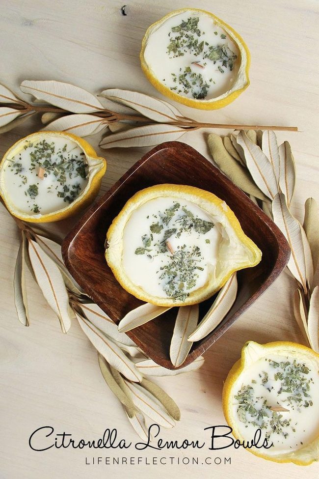 Yellow Citrus Candle Centerpiece