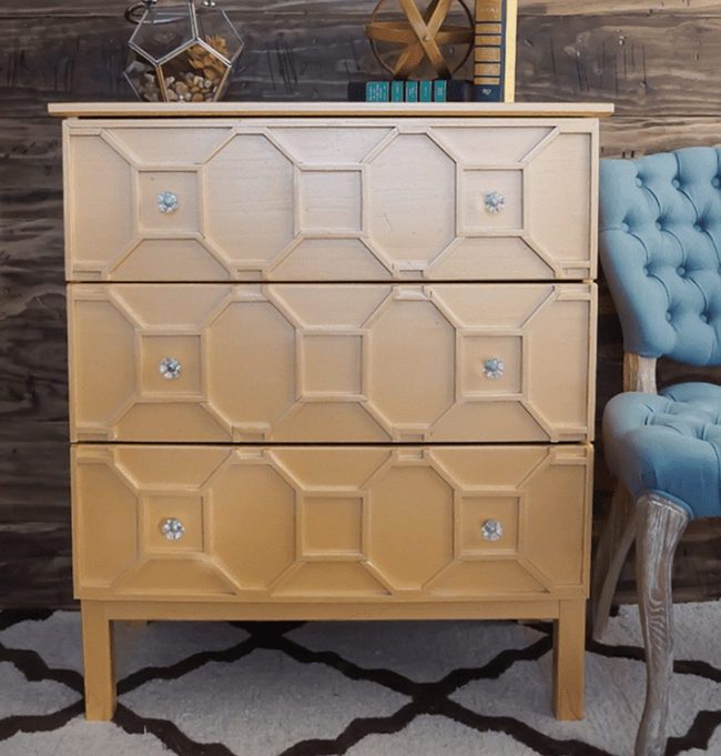 Honeycomb Yellow Geometric Dresser