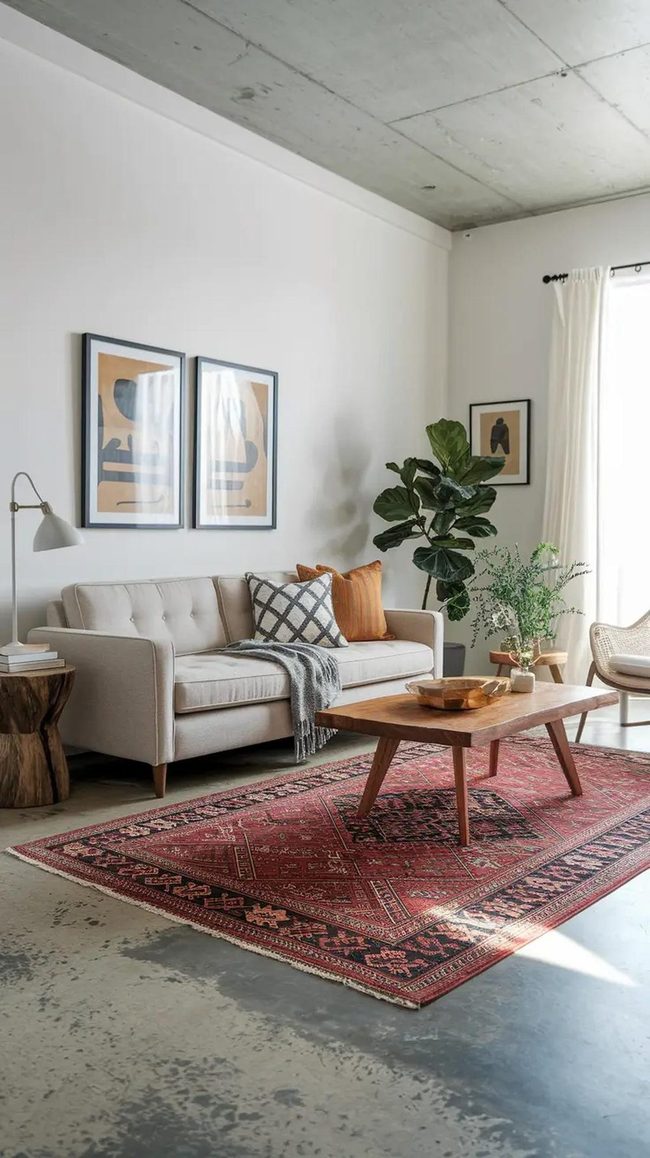 Large Deep Persian Rugs Concrete