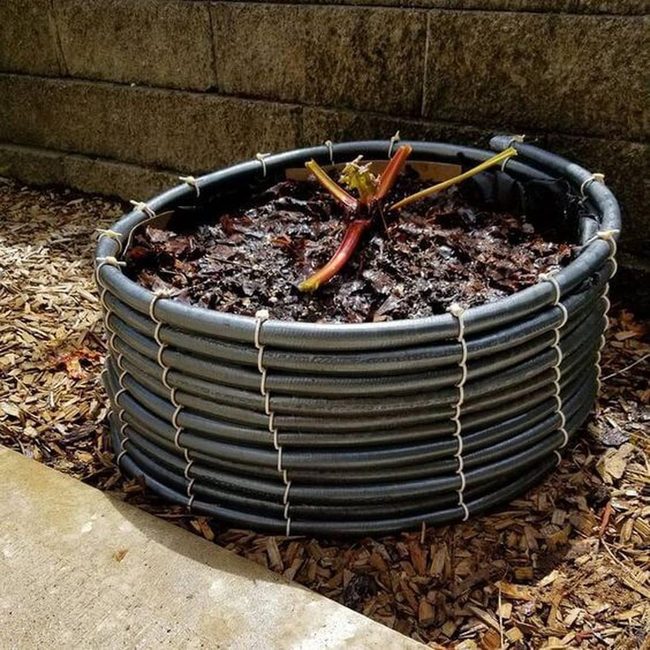 Coiled Hose Garden Planters