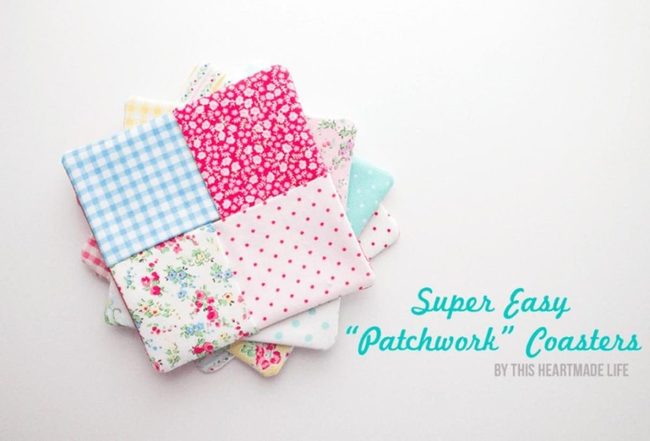 Patchwork Fabric Spring Coasters