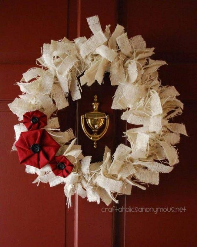 Handmade Fabric Scrap Wreath