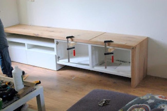 White Cabinet Woodworking Workshop