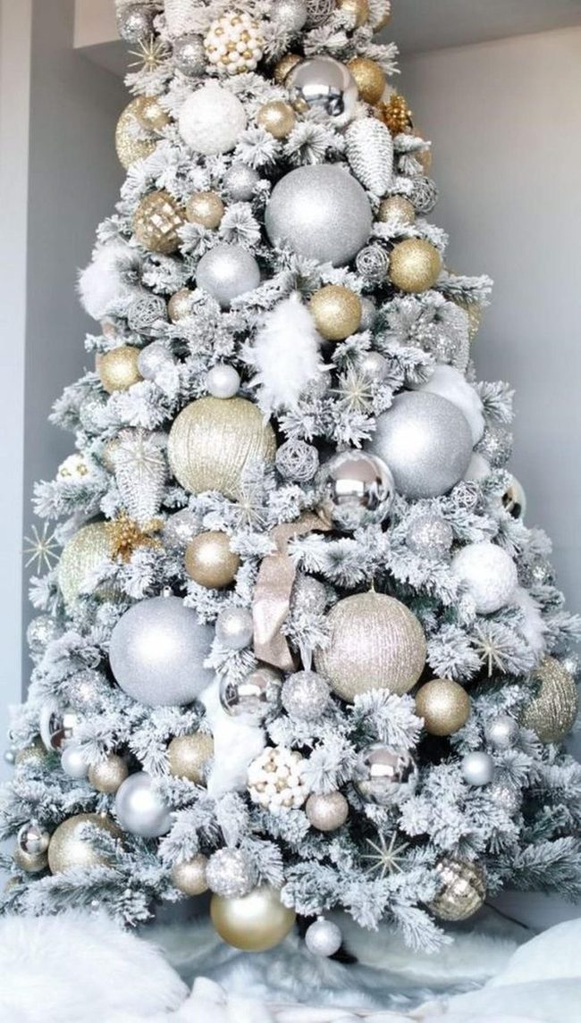 Silver And Gold Sparkle Tree