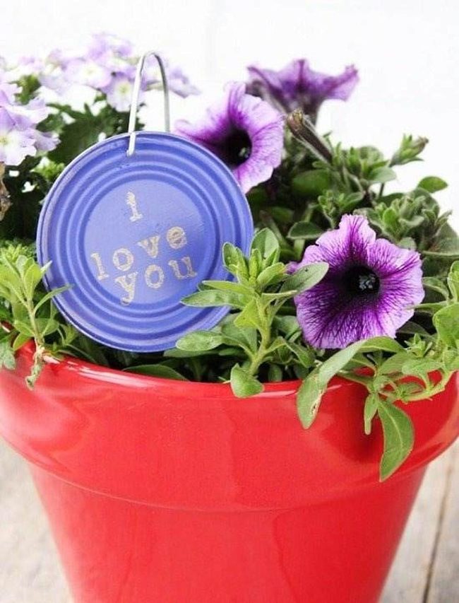Hand-Painted Tin Plant Labels