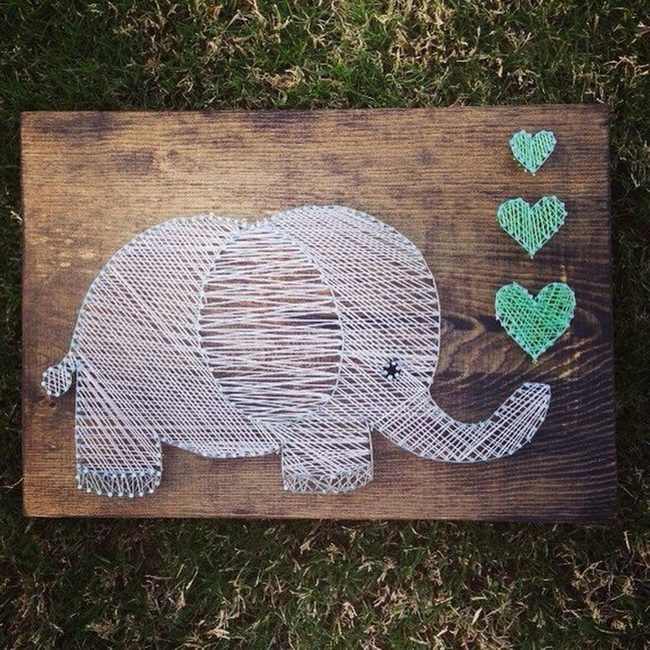 Gentle Elephant String Art