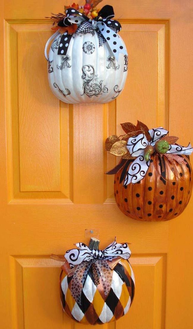 Painted Foam Pumpkin Statement Piece