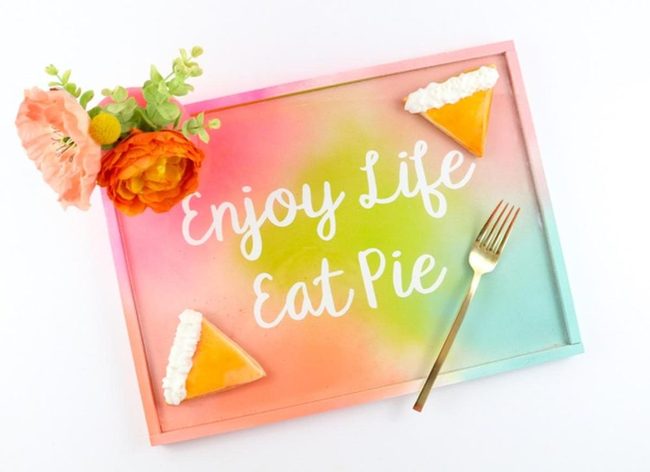 Pink Pie Slices With Whipped Cream