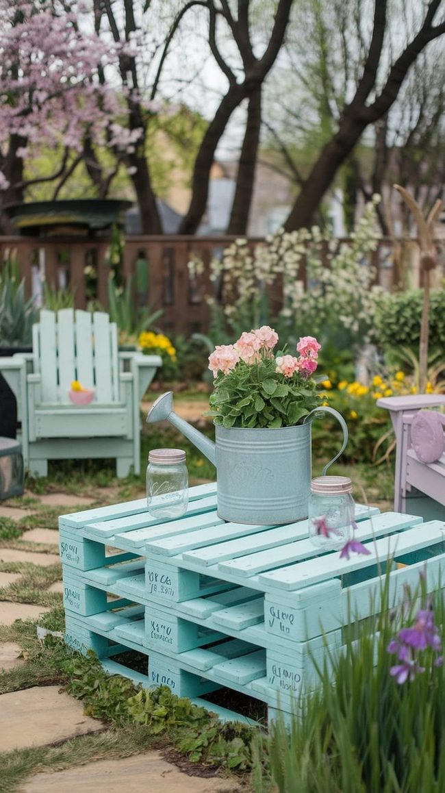 Pastel Paint Transforms Metal Garden Planters