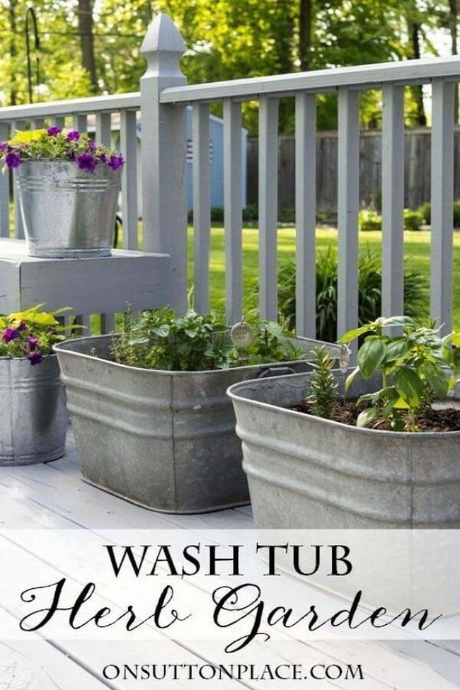 Galvanized Metal Garden Containers