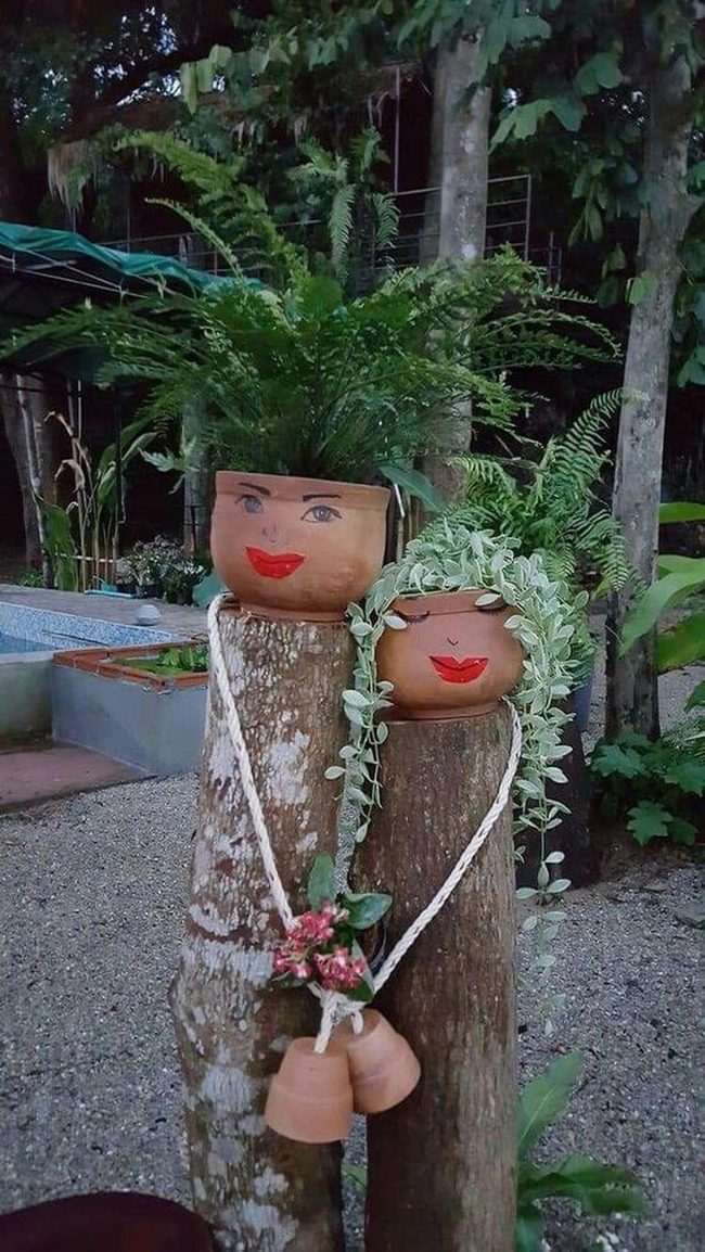 Smiling Terracotta Garden Personalities