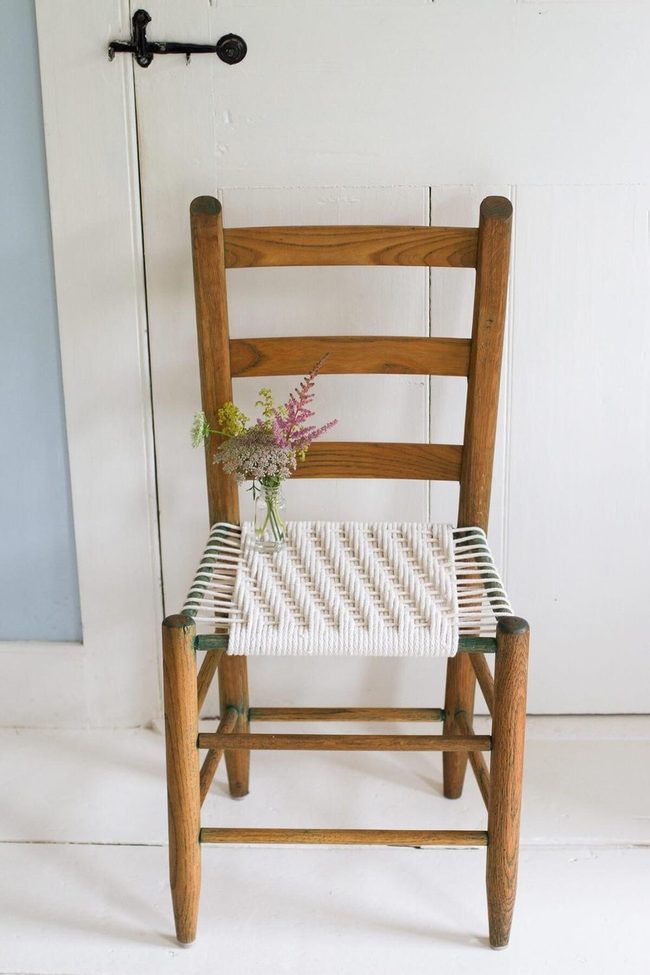 Fabric-Wrapped Cane Chair Refresh