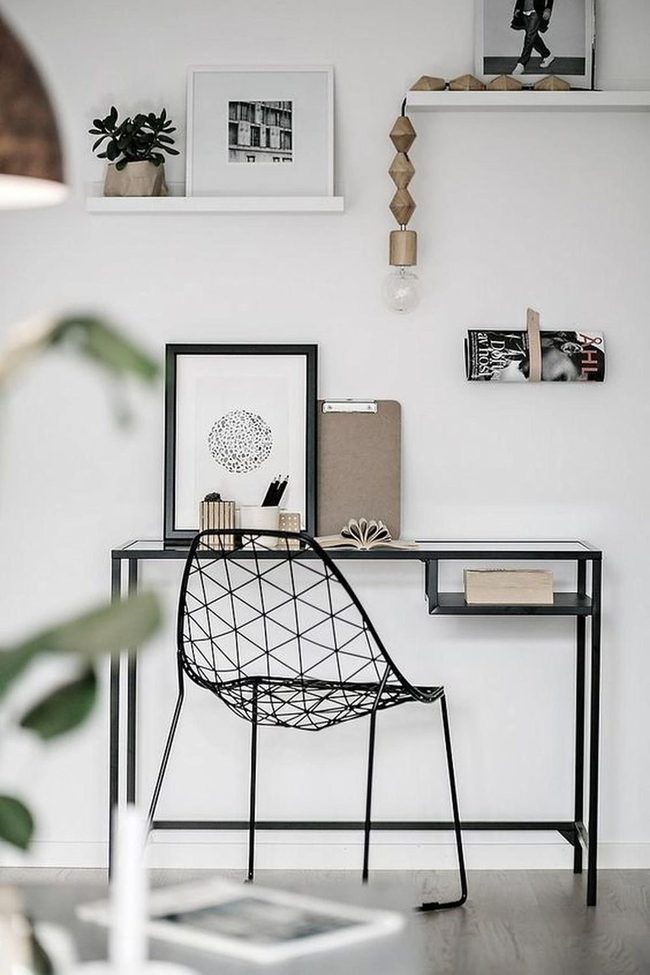 Wooden Beads Light Modern Workspace
