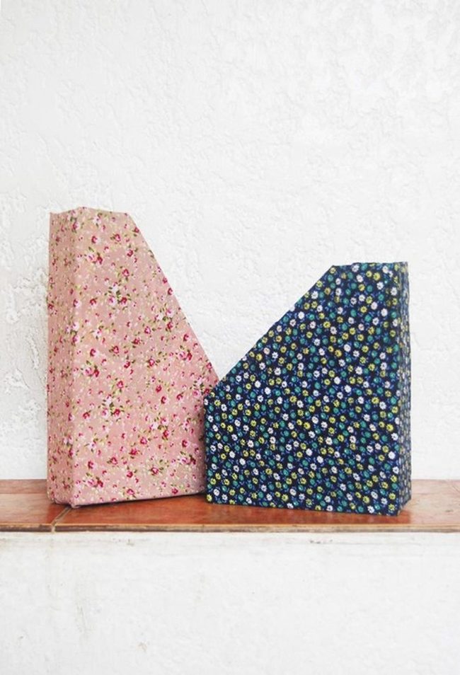 Pink Blossom Slanted Bookends