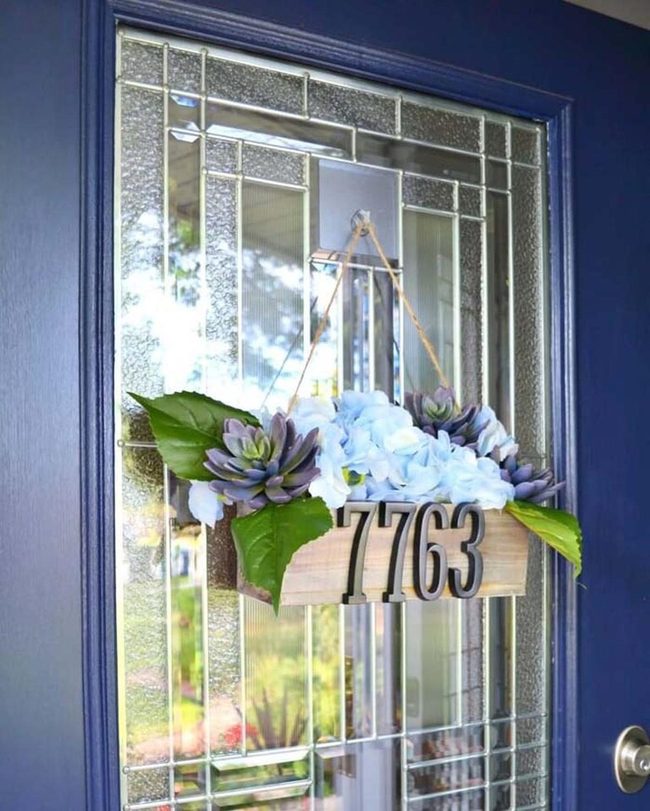 Address Planter With Living Blooms