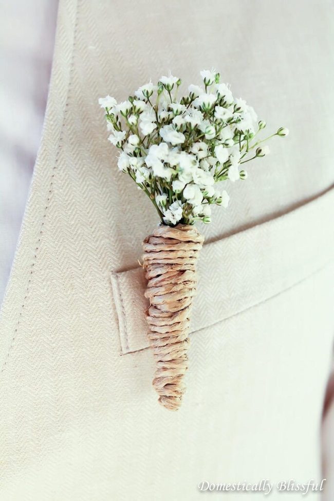 Delicate White Flower Boutonnieres
