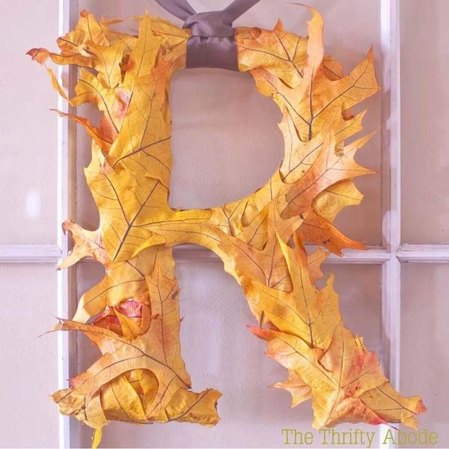 Vibrant Leaf Initial Entryway Art
