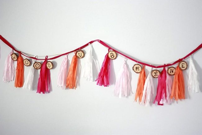 Colorful Tissue Tassels With Custom Message