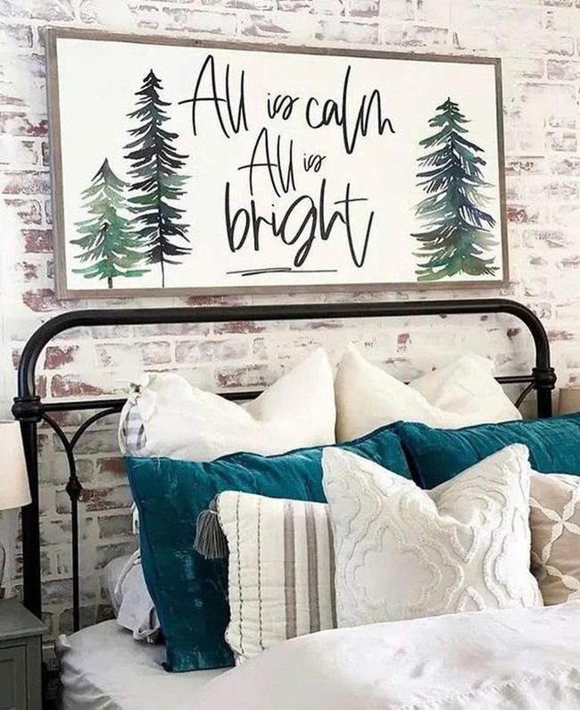 Black Metal Bed White Brick Simplicity