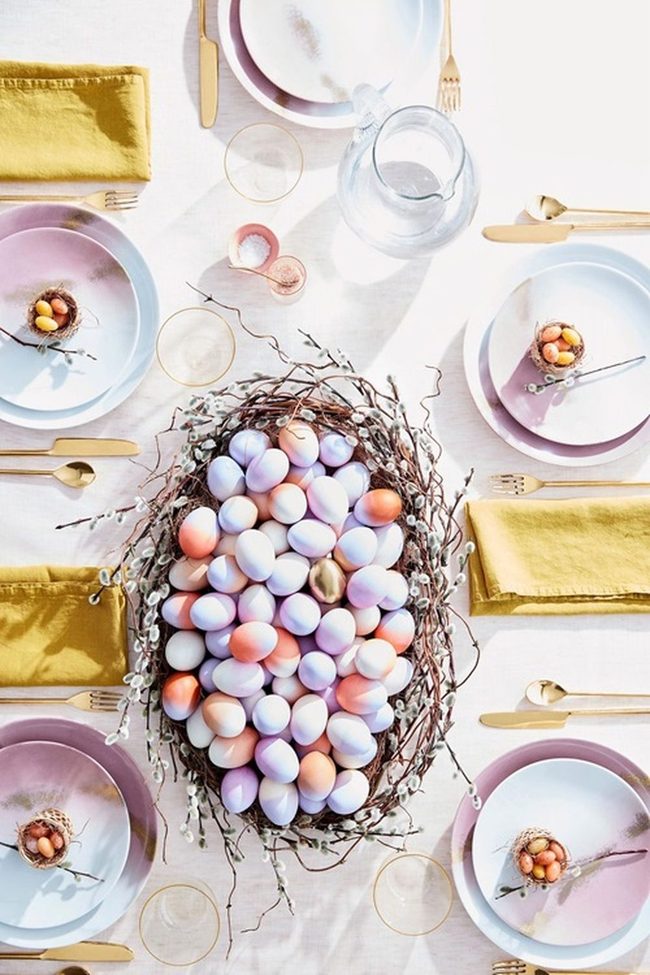 Fuzzy Willow Branches Easter Basket