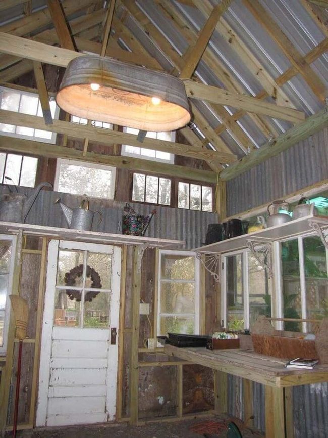 Galvanized Metal Tub Pendant
