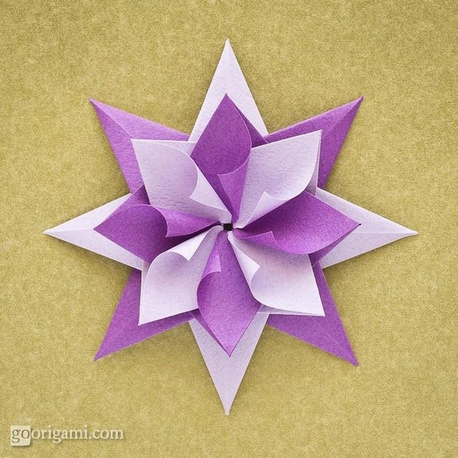 Soft Purple Paper Stars