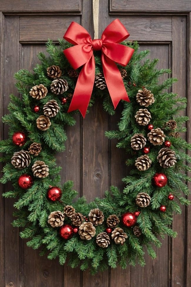 Natural Pinecone Door Decoration