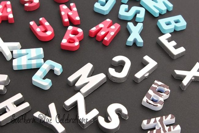 Chunky Letters Bright Stripes Pop