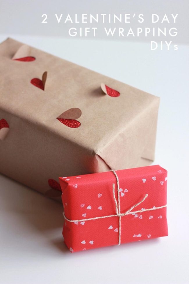 Red Hearts On Brown Paper