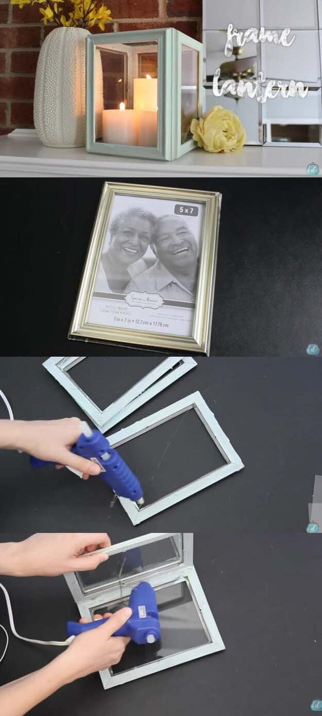 Painted Dollar Frame Cube Candle