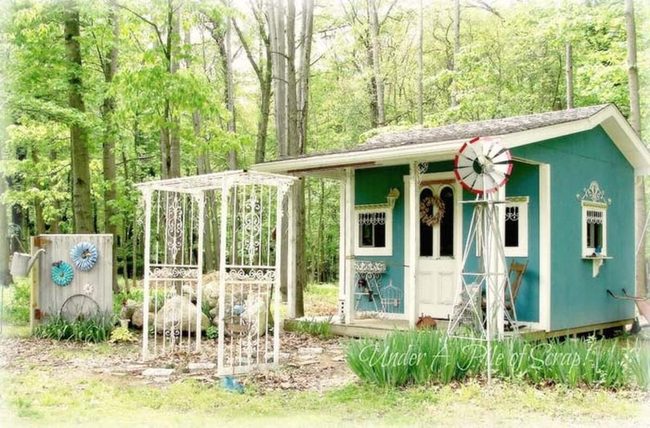 Weathered Screen Doors Garden Arbor