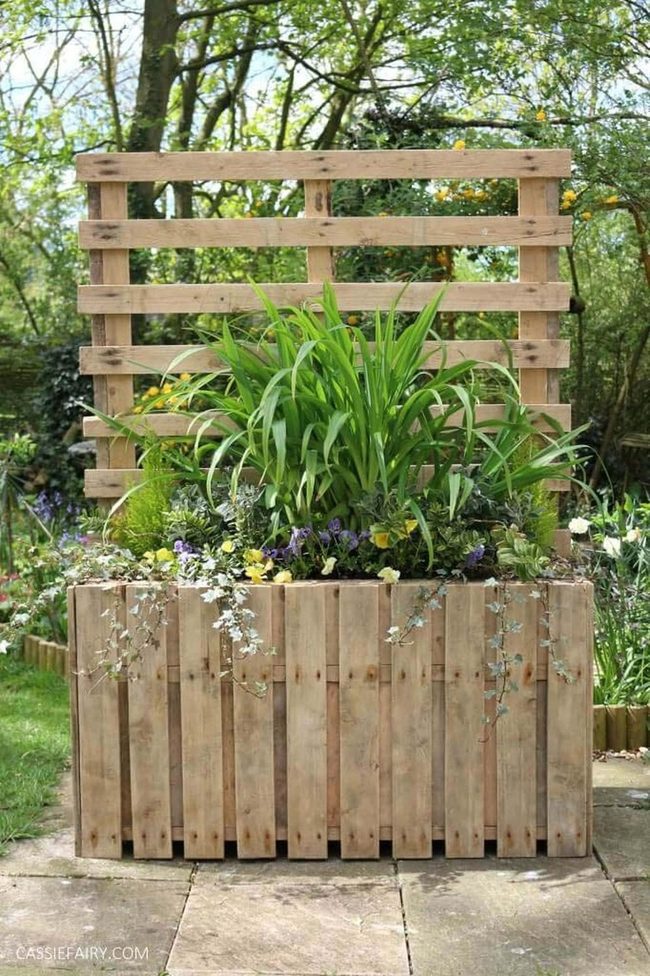 Wooden Pallet Privacy Garden Wall