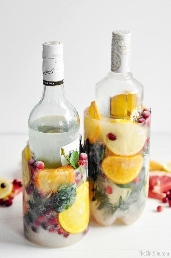 Citrus Slices Glowing Through Glass
