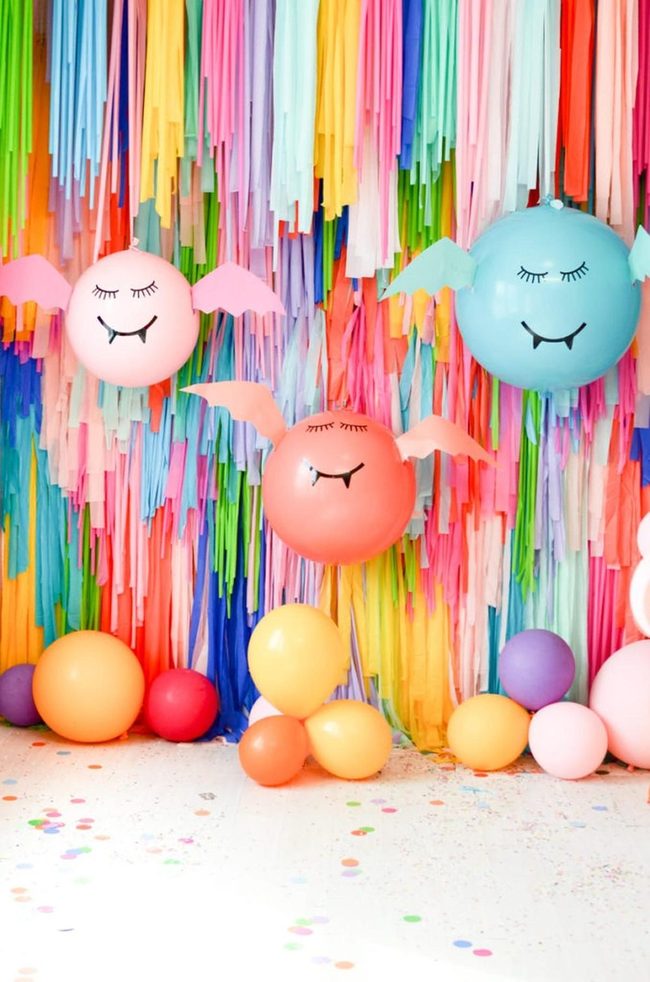 Floating Balloons Rainbow Celebration