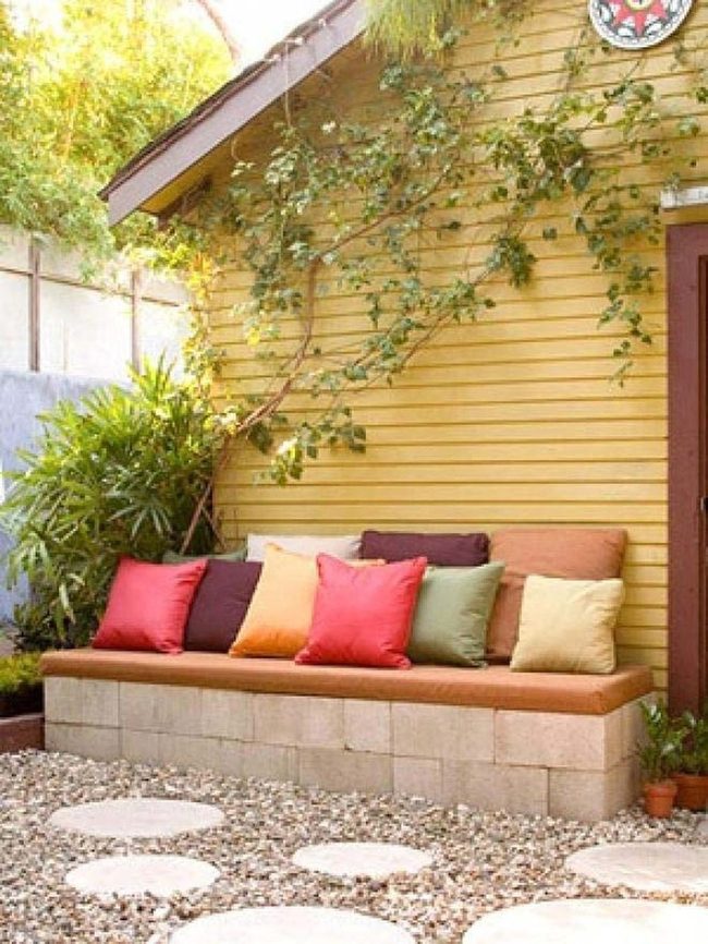 Stacked Concrete Blocks Seating
