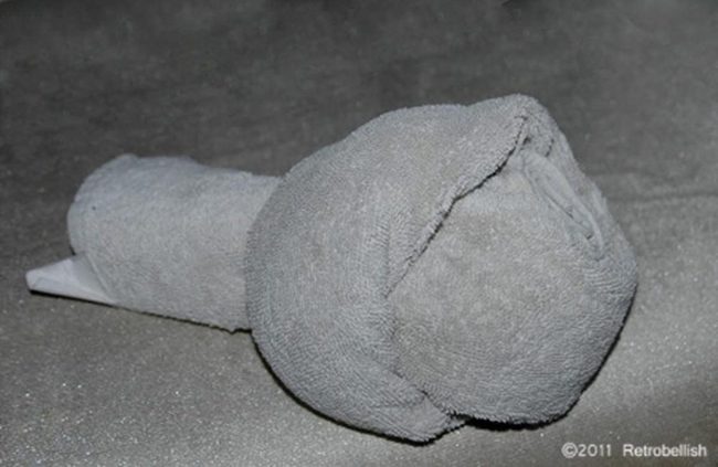 Gray Towel Animal Sculpture