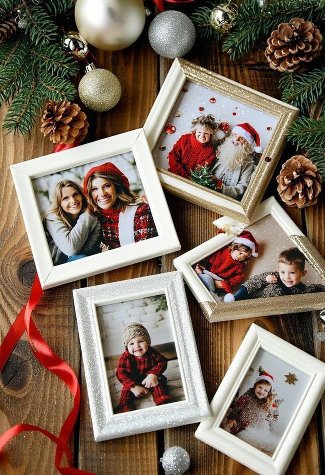 Glitter-Wrapped Frames for Festive Memories