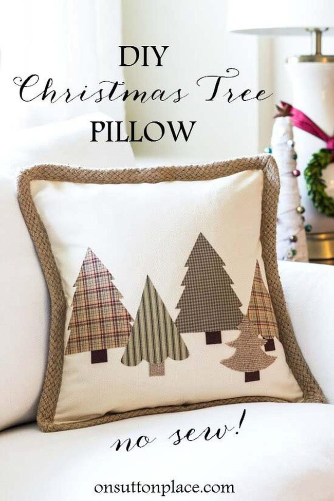 No-Sew Fabric Tree Appliques