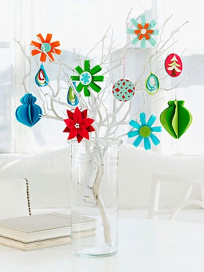Colorful Paper Blooms Bright Glass